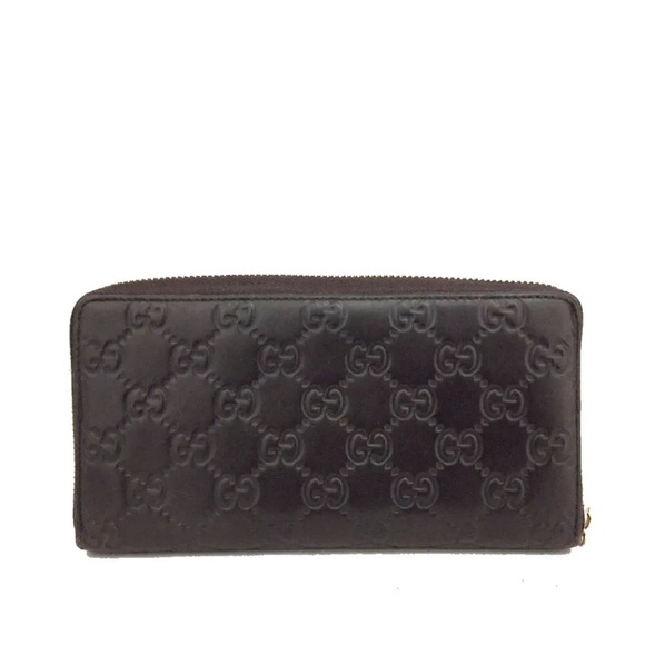 GUCCI GUCCISSIMA Interlovking GG Logo Leather Zip Around Long Wallet - Picture 2 of 8